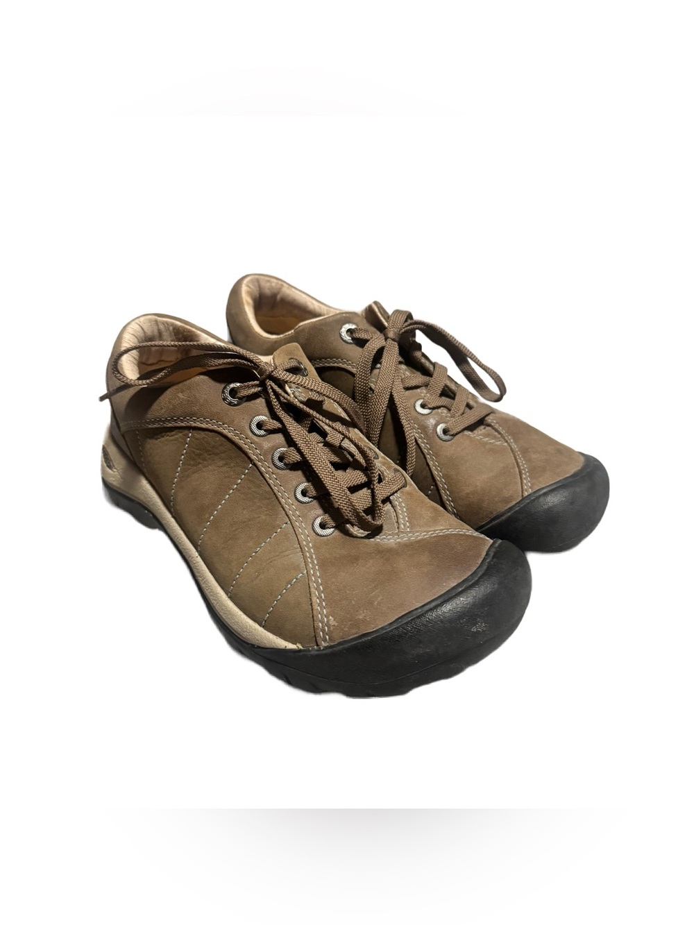 KEEN Presidio Womens 6.5 Brown Leather Walking Shoes Oxfords Sneakers 1011400